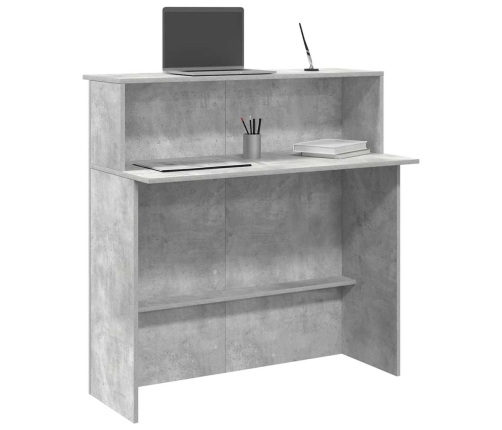 Mostrador de recepción gris hormigón 100x50x103,5 cm