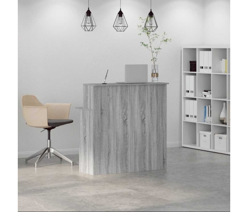 Mostrador de recepción sonoma gris 100x50x103,5 cm