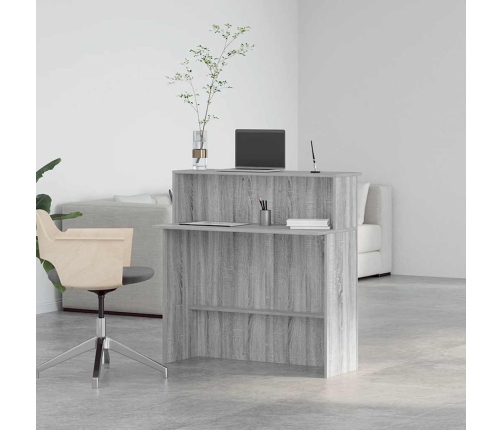 Mostrador de recepción sonoma gris 100x50x103,5 cm