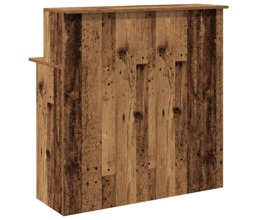 Mostrador de recepción madera vieja 100x50x103,5 cm