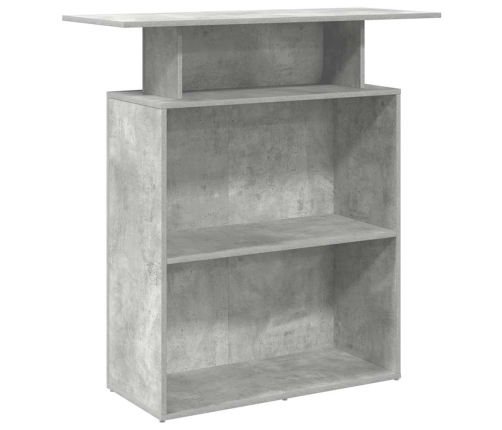 Mostrador de recepción gris hormigón 100x40x104 cm