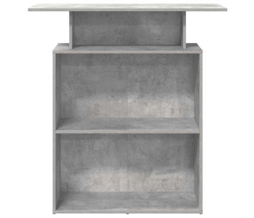 Mostrador de recepción gris hormigón 100x40x104 cm