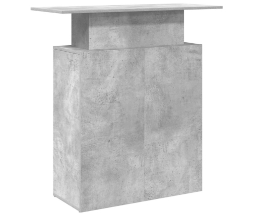 Mostrador de recepción gris hormigón 100x40x104 cm