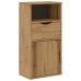 Mueble auxiliar con cajón ODDA 40x24x79 cm madera maciza pino