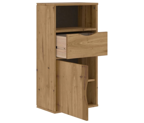 Mueble auxiliar con cajón ODDA 40x24x79 cm madera maciza pino