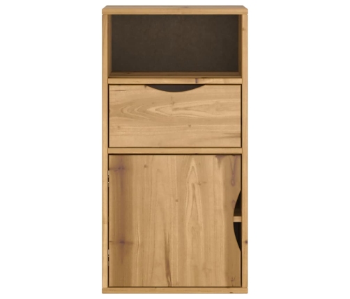 Mueble auxiliar con cajón ODDA 40x24x79 cm madera maciza pino