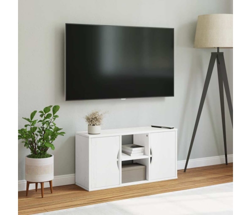 Mueble de TV ODDA madera maciza de pino blanco 79x24x40 cm