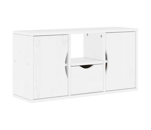 Mueble para TV con cajón ODDA blanco 79x24x40,5 cm madera pino