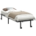 Estructura de cama sin colchón plegable negro acero 75x190 cm