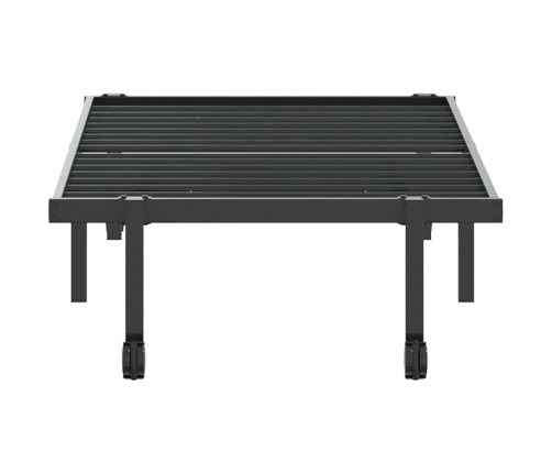 Estructura de cama sin colchón plegable negro acero 80x200 cm