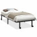 Estructura de cama sin colchón plegable negro acero 90x190 cm