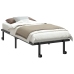 Estructura de cama sin colchón plegable negro acero 90x190 cm