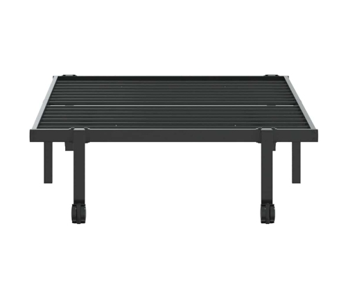 Estructura de cama sin colchón plegable negro acero 90x190 cm