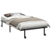 Estructura de cama sin colchón plegable negro acero 100x190 cm