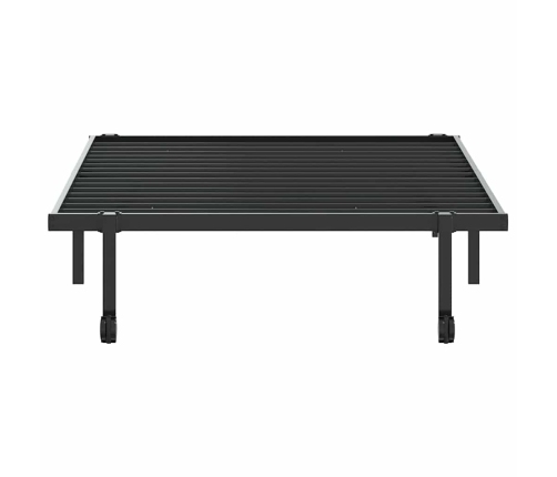 Estructura de cama sin colchón plegable negro acero 100x190 cm