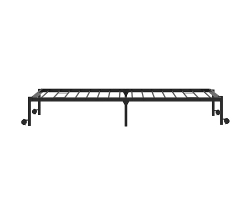 Estructura de cama sin colchón plegable negro acero 100x190 cm