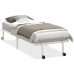 Estructura de cama sin colchón plegable blanco acero 75x190 cm