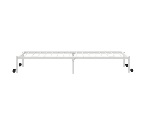 Estructura de cama sin colchón plegable blanco acero 75x190 cm