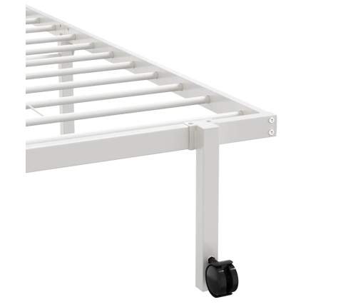 Estructura de cama sin colchón plegable blanco acero 75x190 cm