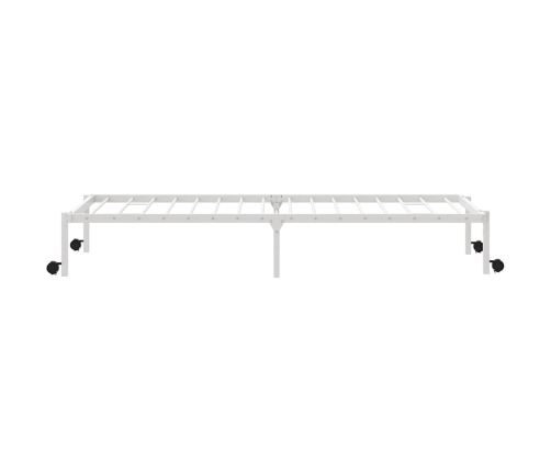 Estructura de cama sin colchón plegable blanco acero 90x190 cm