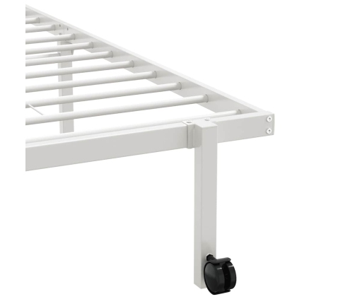 Estructura de cama sin colchón plegable blanco acero 90x190 cm