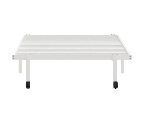 Estructura de cama sin colchón plegable blanco acero 100x190 cm