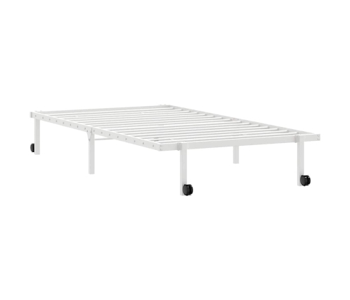 Estructura de cama sin colchón plegable blanco acero 107x203 cm