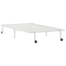 Estructura de cama sin colchón plegable blanco acero 107x203 cm