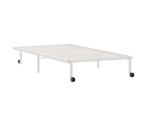 Estructura de cama sin colchón plegable blanco acero 107x203 cm