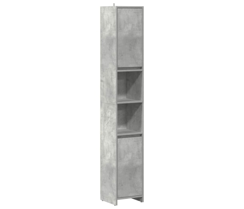 Juego muebles de baño 4 pzas madera contrachapada gris hormigón