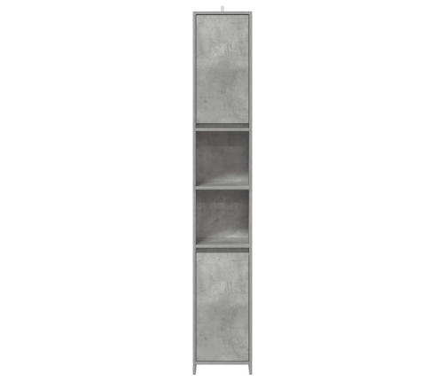 Juego muebles de baño 4 pzas madera contrachapada gris hormigón