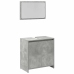 Juego muebles de baño 4 pzas madera contrachapada gris hormigón