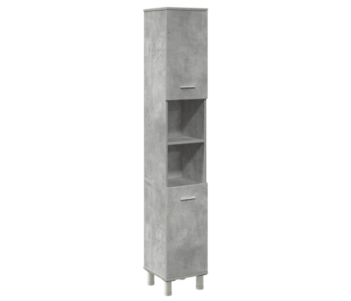 Juego muebles de baño 4 pzas madera contrachapada gris hormigón