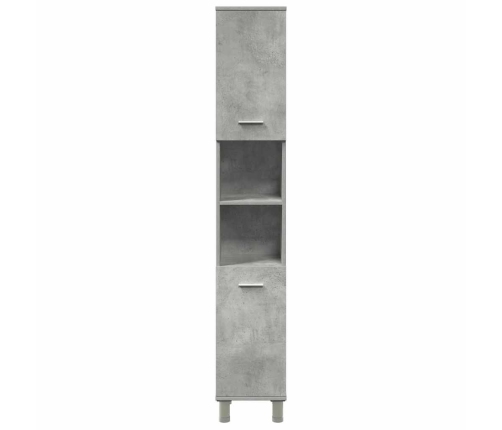 Juego muebles de baño 4 pzas madera contrachapada gris hormigón