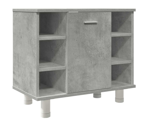 Juego muebles de baño 4 pzas madera contrachapada gris hormigón