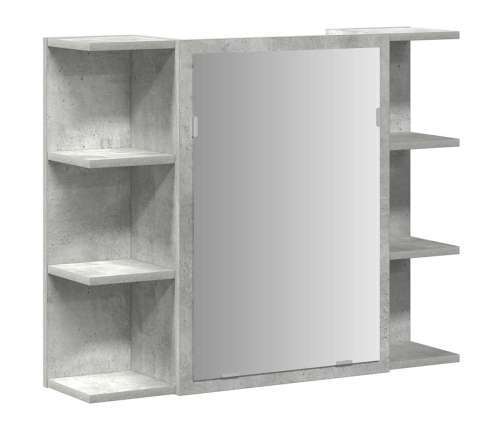 Juego muebles de baño 4 pzas madera contrachapada gris hormigón