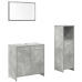 Set muebles de baño 2 piezas madera contrachapada gris hormigón