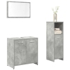 Set muebles de baño 2 piezas madera contrachapada gris hormigón