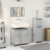 Set muebles de baño 2 piezas madera contrachapada gris hormigón