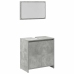 Set muebles de baño 2 piezas madera contrachapada gris hormigón