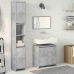 Set muebles de baño 2 piezas madera contrachapada gris hormigón