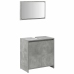 Set muebles de baño 2 piezas madera contrachapada gris hormigón