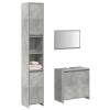 Set muebles de baño 2 piezas madera contrachapada gris hormigón