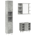 Set muebles de baño 2 piezas madera contrachapada gris hormigón