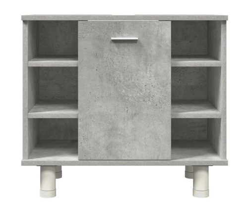 Set muebles de baño 2 piezas madera contrachapada gris hormigón