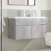 Mueble de baño con lavabo integrado gris hormigón