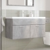 Mueble de baño con lavabo integrado gris hormigón