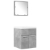 Set muebles de baño 2 piezas madera contrachapada gris hormigón