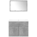 Set muebles de baño 2 piezas madera contrachapada gris hormigón