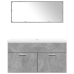 Set muebles de baño 2 piezas madera contrachapada gris hormigón